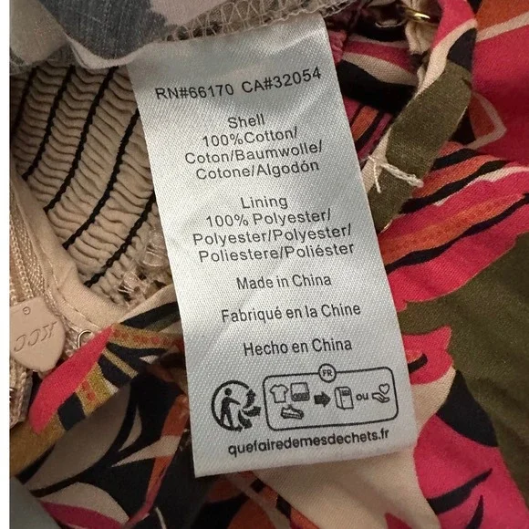 Hutch for Anthropologie Smocked Wide-Leg Jumpsuit Tropical‎ Floral Whimsygoth S - Picture 12 of 14